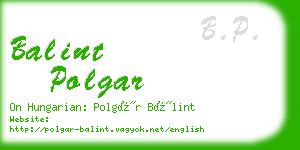 balint polgar business card